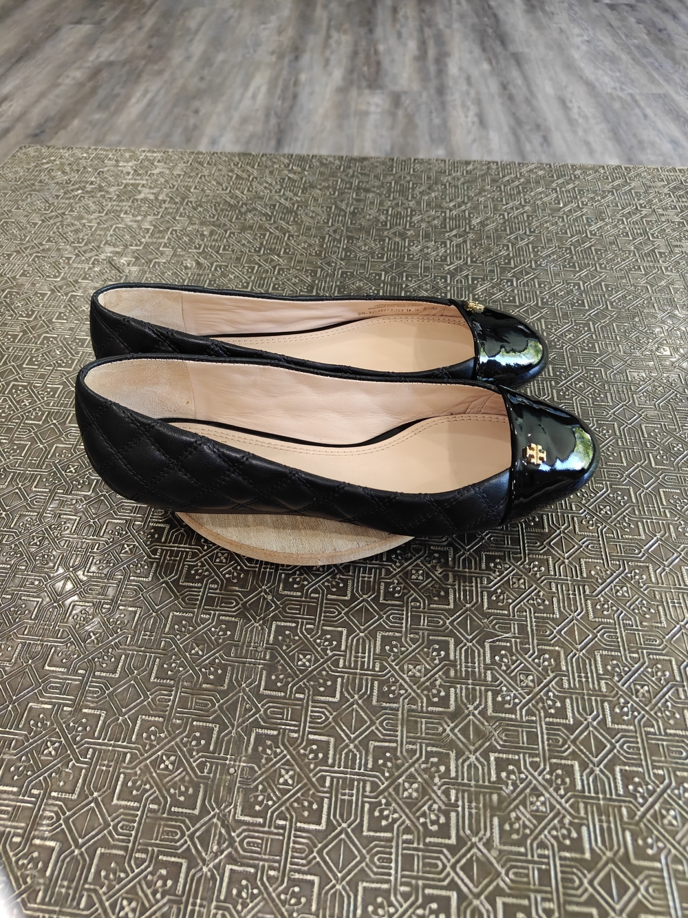 Tory Burch Leila Quilted Leather Loafer Flats Black  Size 8.5 Excellent Condi - Picture 5 of 12